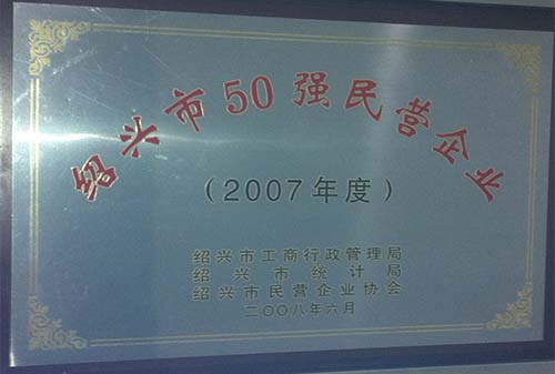 2007紹興市50強民營企業